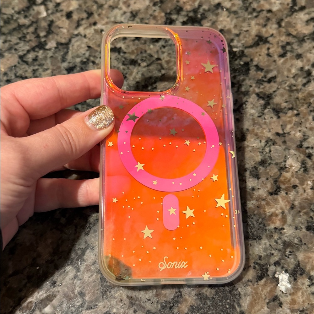 Sonix Vibrant Orange and Pink Starry Phone Case
